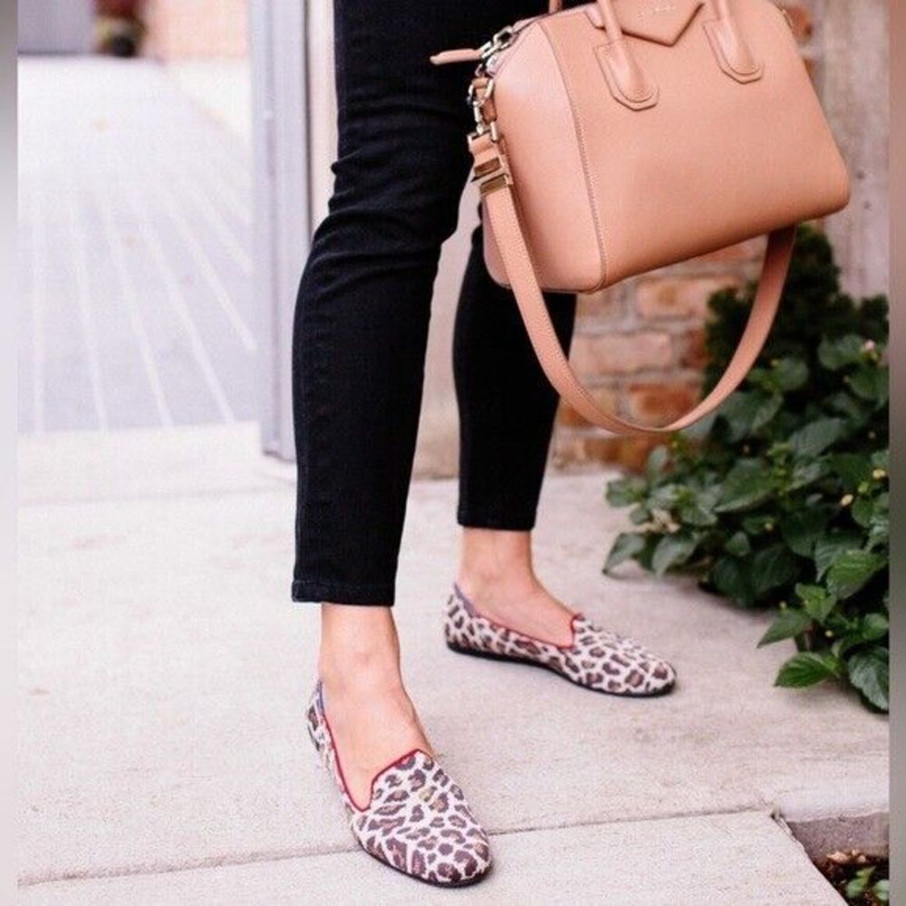 Rothy’s mocha spot leopard print loafer women’s size 8 brown black